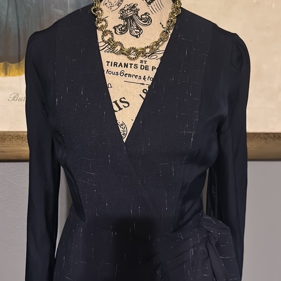 COPY - Rebecca Taylor midnight navy faux wrap dress - Picture 7 of 15